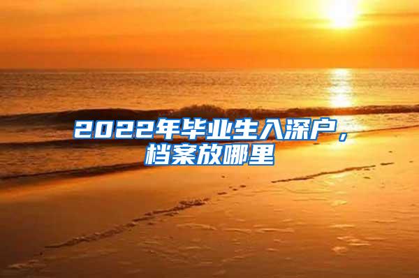 2022年毕业生入深户，档案放哪里