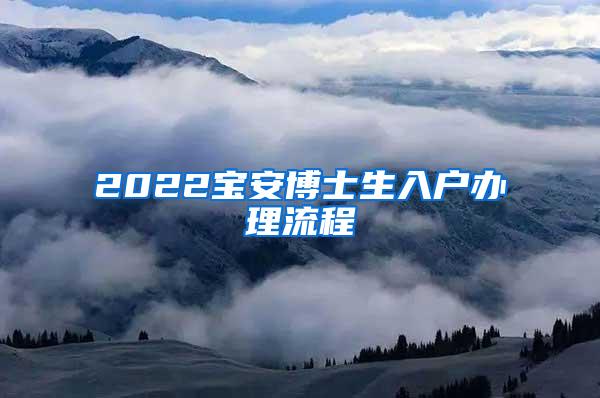 2022宝安博士生入户办理流程