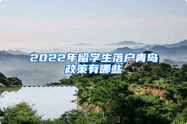 2022年留学生落户青岛政策有哪些