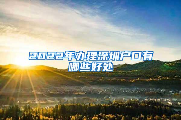 2022年办理深圳户口有哪些好处