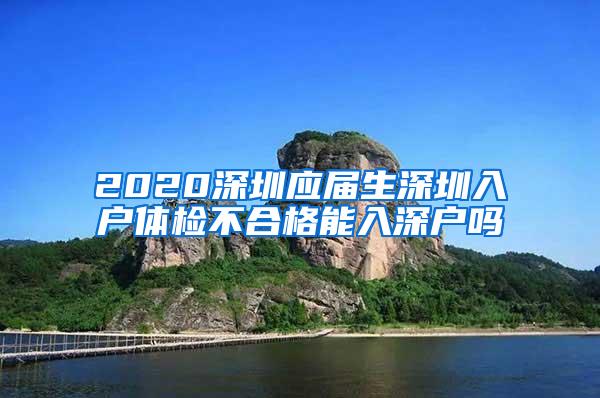 2020深圳应届生深圳入户体检不合格能入深户吗