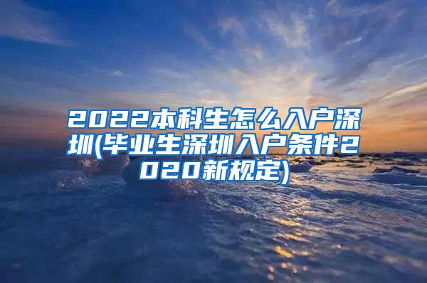 2022本科生怎么入户深圳(毕业生深圳入户条件2020新规定)