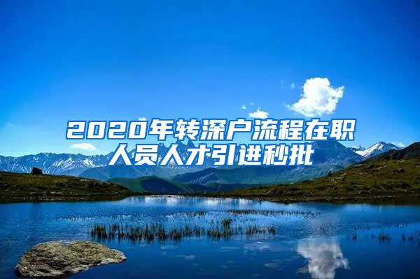 2020年转深户流程在职人员人才引进秒批