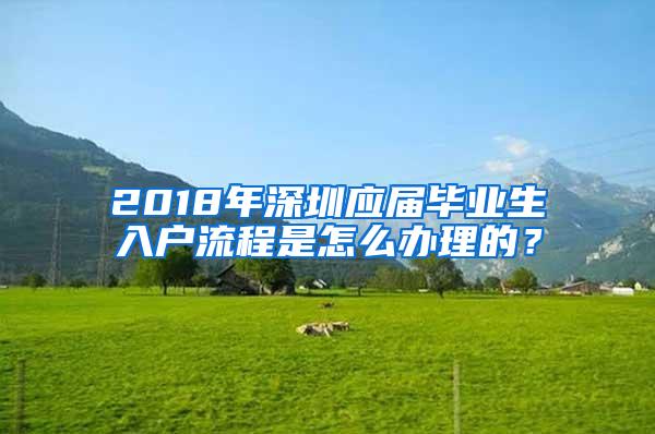 2018年深圳应届毕业生入户流程是怎么办理的？