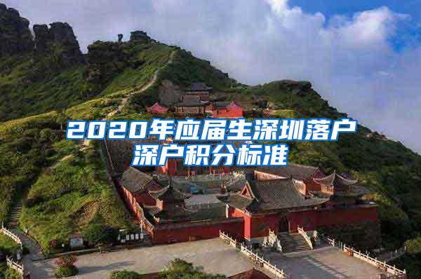 2020年应届生深圳落户深户积分标准