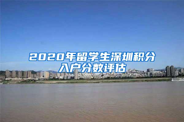 2020年留学生深圳积分入户分数评估