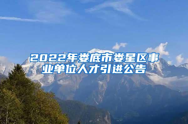 2022年娄底市娄星区事业单位人才引进公告