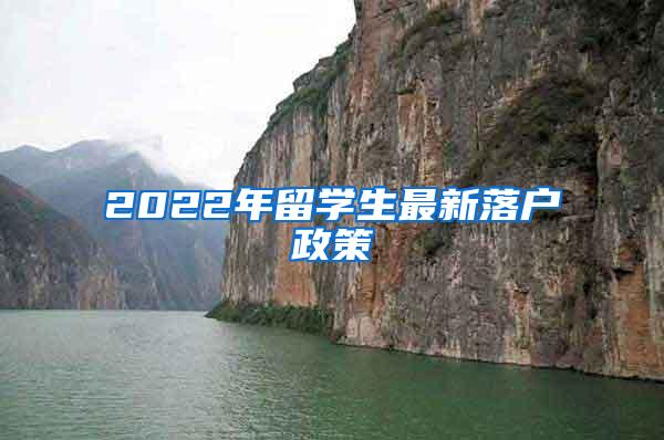 2022年留学生最新落户政策