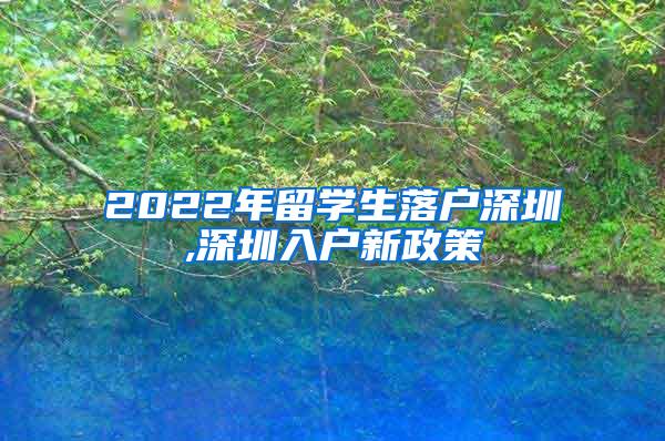 2022年留学生落户深圳,深圳入户新政策