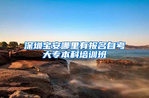 深圳宝安哪里有报名自考大专本科培训班