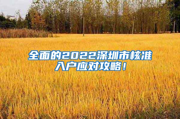 全面的2022深圳市核准入户应对攻略！