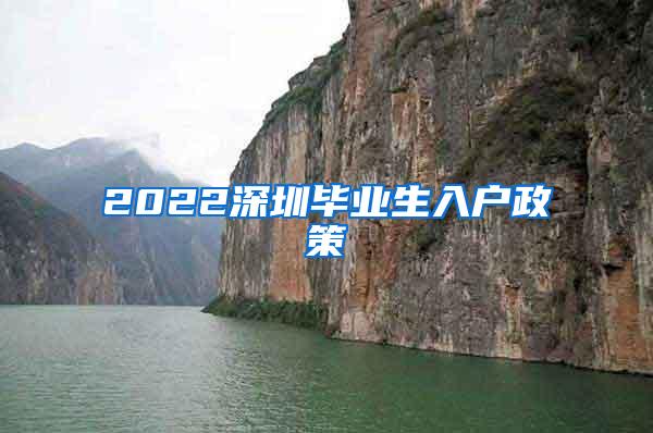 2022深圳毕业生入户政策