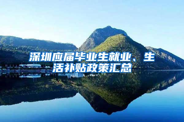 深圳应届毕业生就业、生活补贴政策汇总