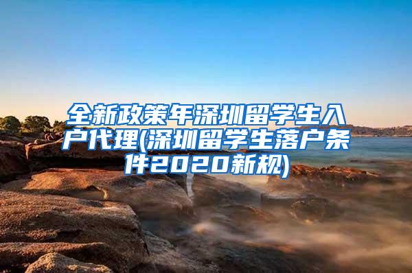 全新政策年深圳留学生入户代理(深圳留学生落户条件2020新规)