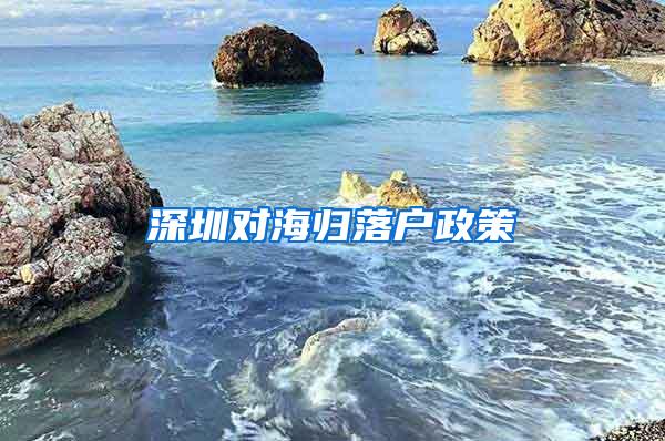 深圳对海归落户政策