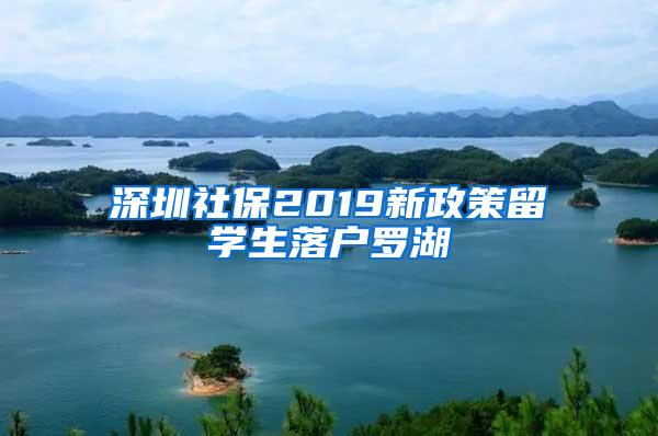 深圳社保2019新政策留学生落户罗湖