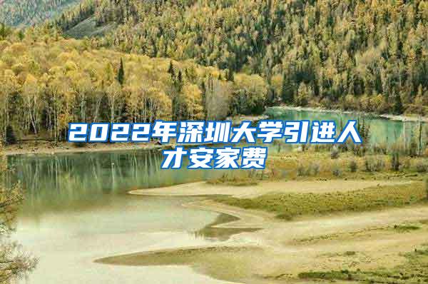 2022年深圳大学引进人才安家费