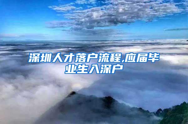 深圳人才落户流程,应届毕业生入深户