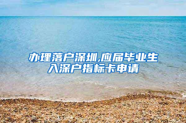 办理落户深圳,应届毕业生入深户指标卡申请