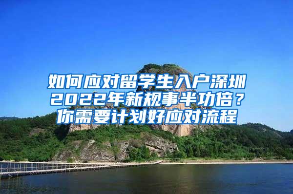 如何应对留学生入户深圳2022年新规事半功倍？你需要计划好应对流程