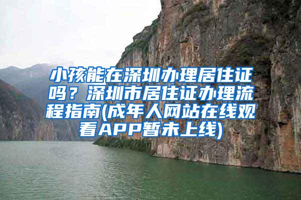 小孩能在深圳办理居住证吗？深圳市居住证办理流程指南(成年人网站在线观看APP暂未上线)