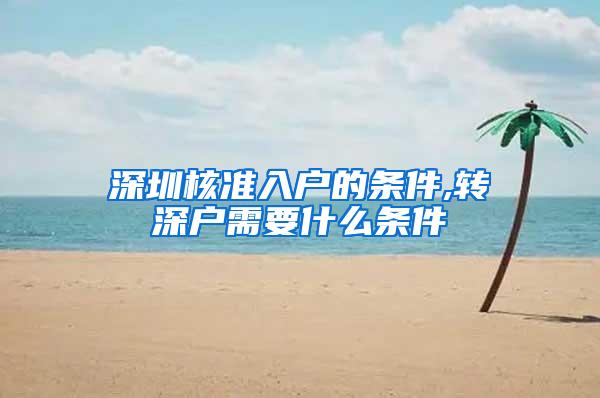 深圳核准入户的条件,转深户需要什么条件