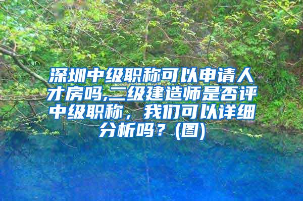 深圳中级职称可以申请人才房吗,二级建造师是否评中级职称，我们可以详细分析吗？(图)