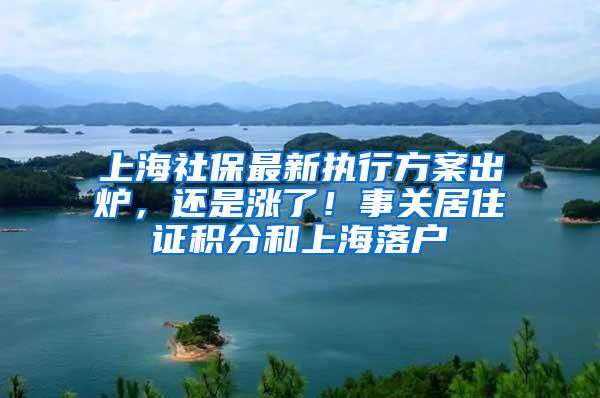 上海社保最新执行方案出炉，还是涨了！事关居住证积分和上海落户