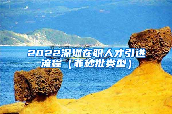 2022深圳在职人才引进流程（非秒批类型）