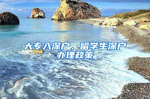 大专入深户，留学生深户办理政策