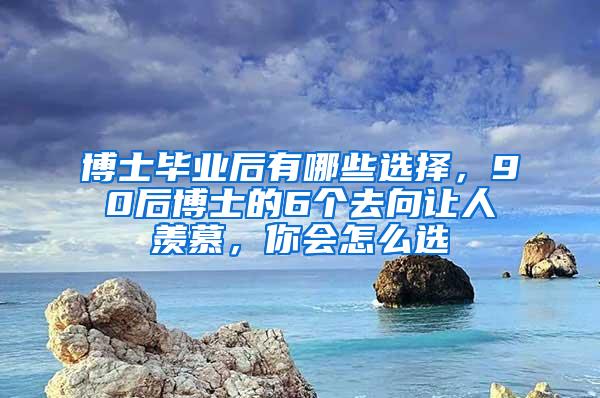 博士毕业后有哪些选择，90后博士的6个去向让人羡慕，你会怎么选