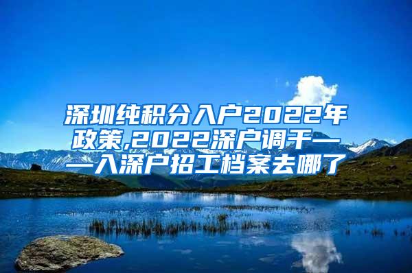 深圳纯积分入户2022年政策,2022深户调干——入深户招工档案去哪了