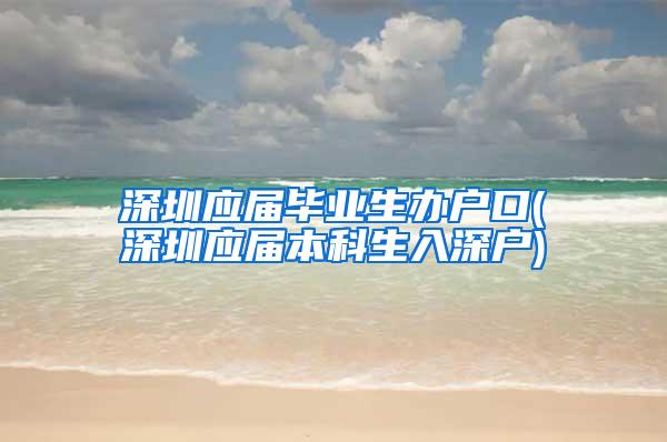 深圳应届毕业生办户口(深圳应届本科生入深户)