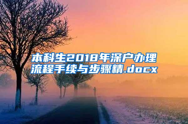 本科生2018年深户办理流程手续与步骤精.docx