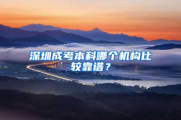 深圳成考本科哪个机构比较靠谱？