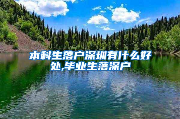 本科生落户深圳有什么好处,毕业生落深户