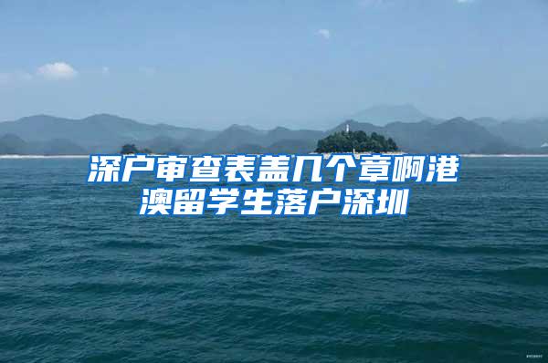 深户审查表盖几个章啊港澳留学生落户深圳