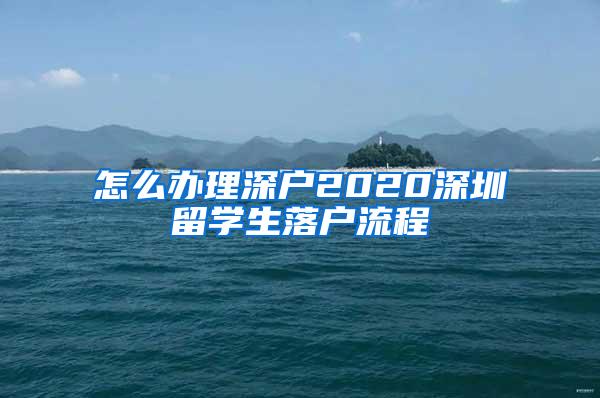 怎么办理深户2020深圳留学生落户流程