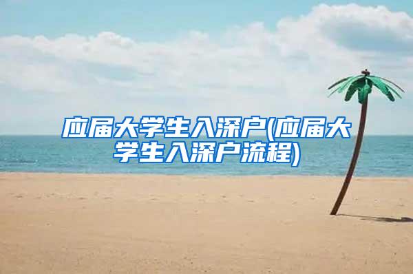 应届大学生入深户(应届大学生入深户流程)