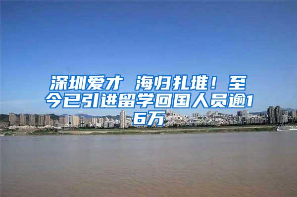 深圳爱才 海归扎堆！至今已引进留学回国人员逾16万