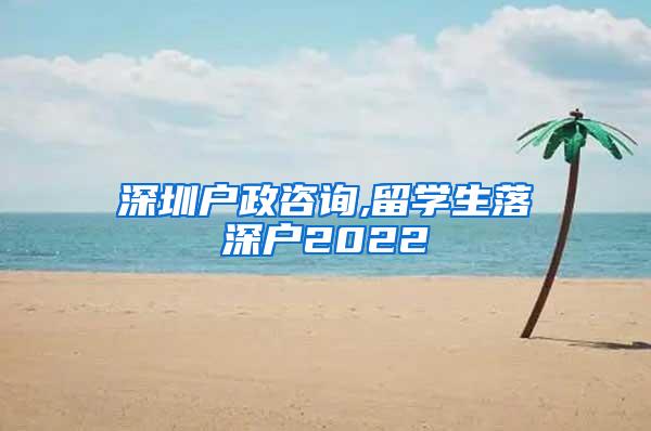 深圳户政咨询,留学生落深户2022