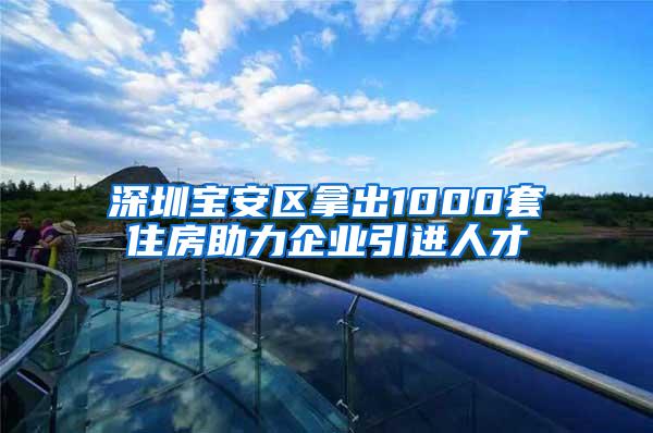 深圳宝安区拿出1000套住房助力企业引进人才