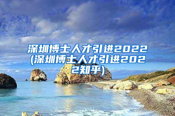 深圳博士人才引进2022(深圳博士人才引进2022知乎)