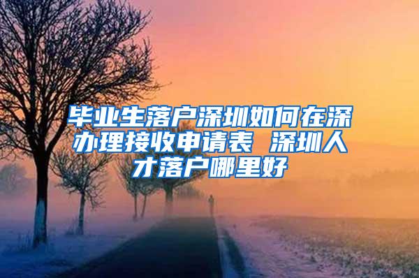 毕业生落户深圳如何在深办理接收申请表 深圳人才落户哪里好