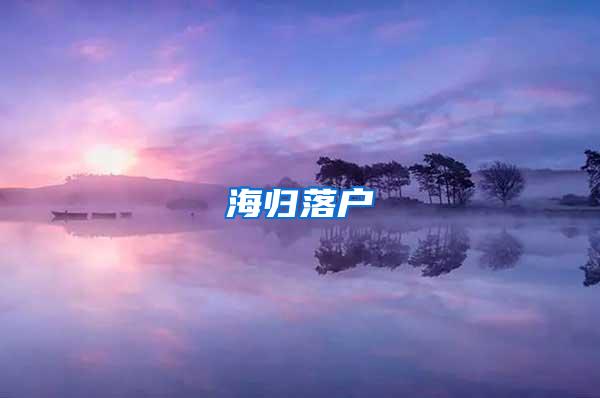 海归落户