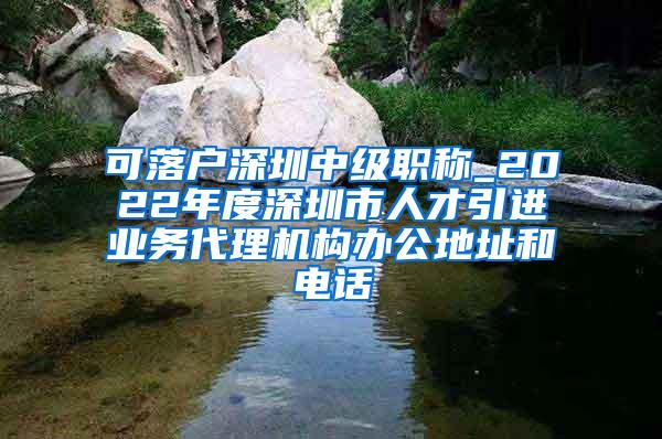 可落户深圳中级职称_2022年度深圳市人才引进业务代理机构办公地址和电话