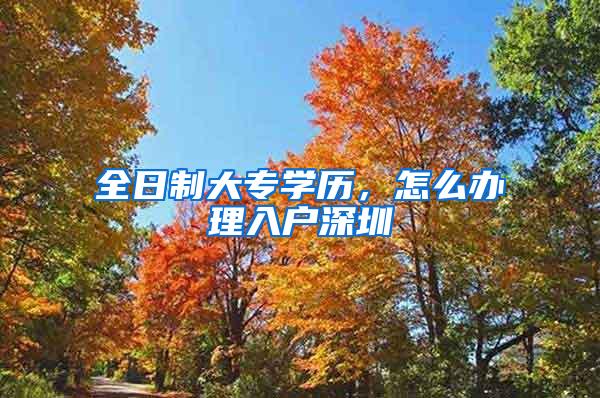 全日制大专学历，怎么办理入户深圳