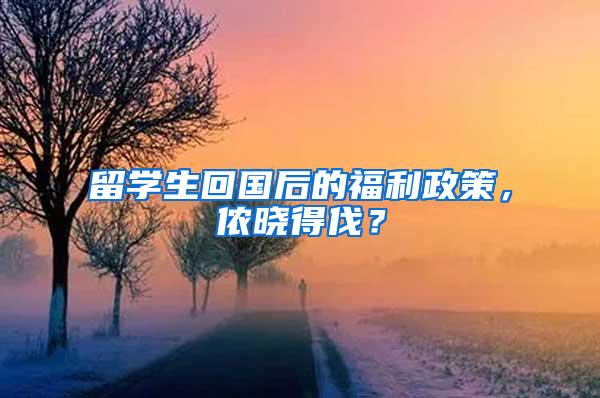 留学生回国后的福利政策，侬晓得伐？