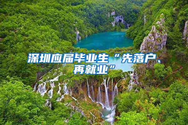 深圳应届毕业生“先落户、再就业”