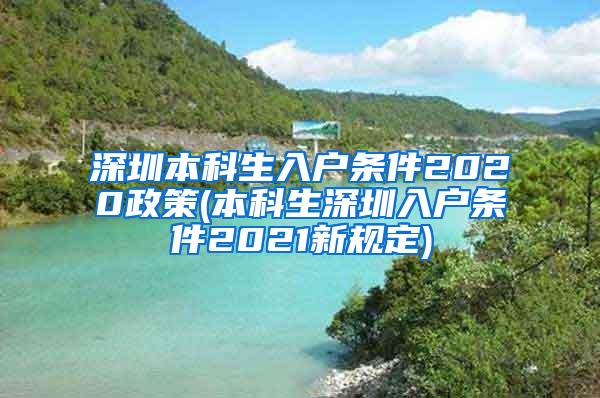 深圳本科生入户条件2020政策(本科生深圳入户条件2021新规定)